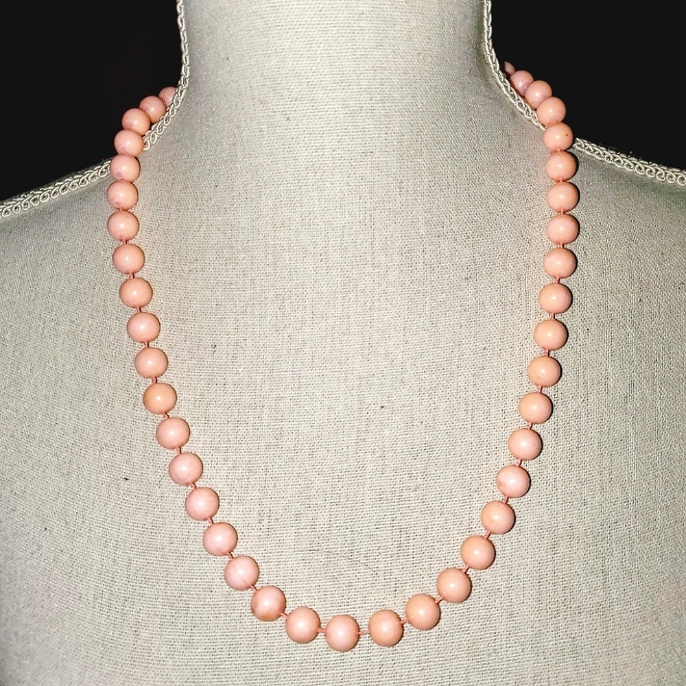 💞Pink Faux  Pearl Necklace💕